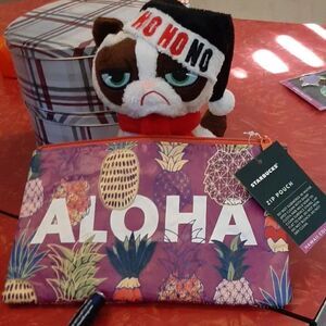 Starbucks Hawaii ALOHA zip pouch NEW